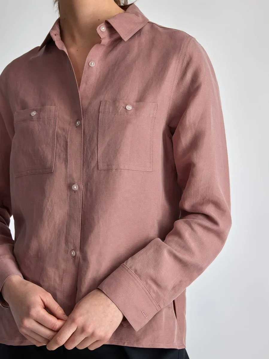 Lepidoptere Denise Shirt (Dusty Pink)